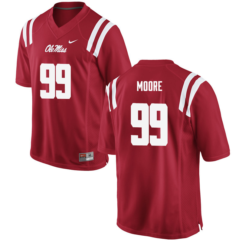 Herbert Moore Ole Miss Rebels NCAA Men's Red #99 Stitched Limited College Football Jersey SYK4858BO